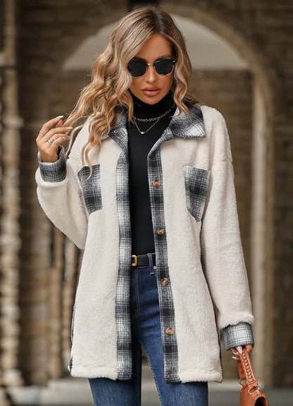 Livia™ Plaid Plush Coat