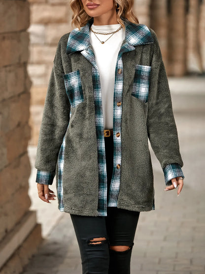 Livia™ Plaid Plush Coat