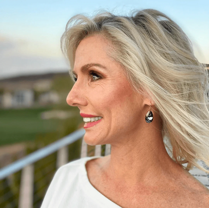 Black Drop Crystal Earrings