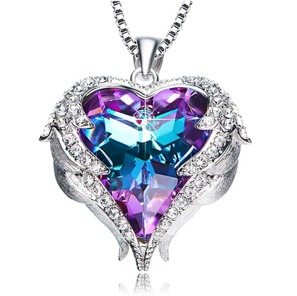 Ocean Crystal Heart Necklace