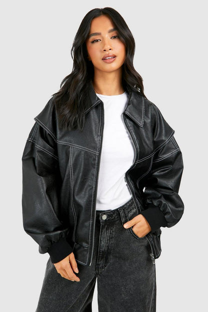 Bella™ Leather bomber jacket