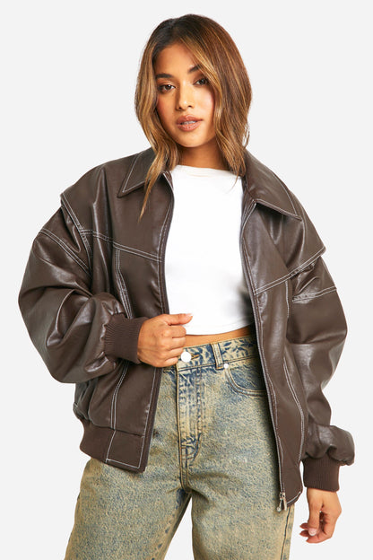 Bella™ Leather bomber jacket