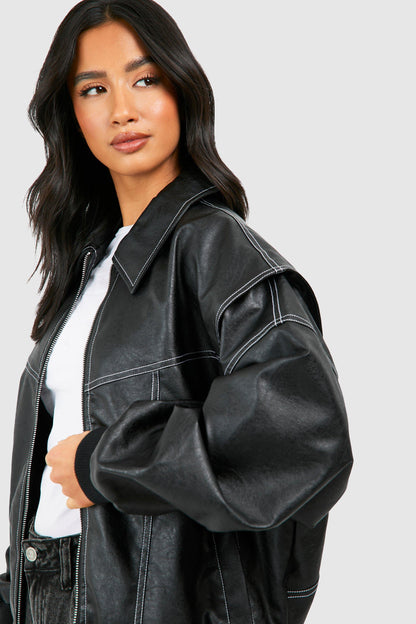 Bella™ Leather bomber jacket