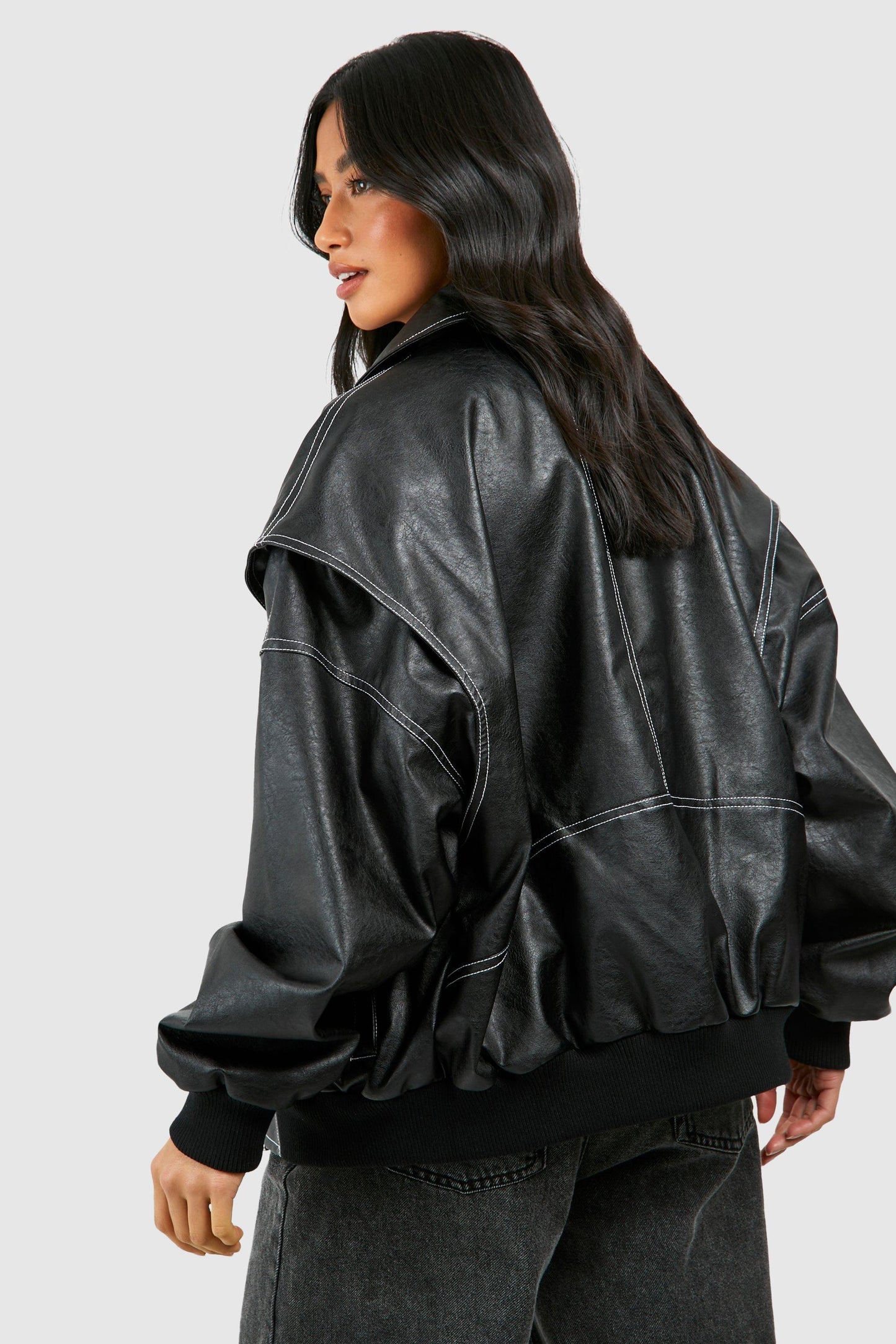 Bella™ Leather bomber jacket