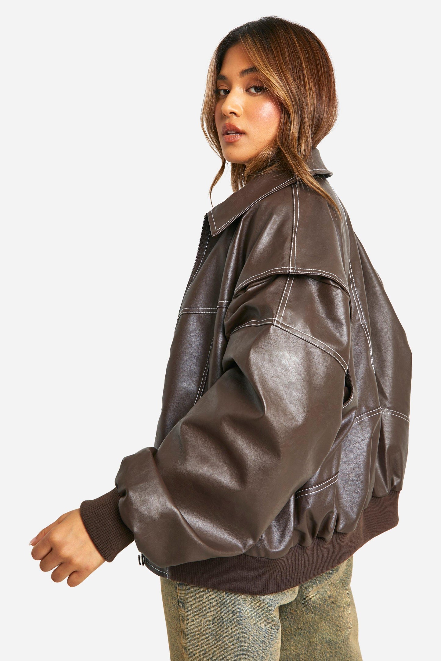 Bella™ Leather bomber jacket