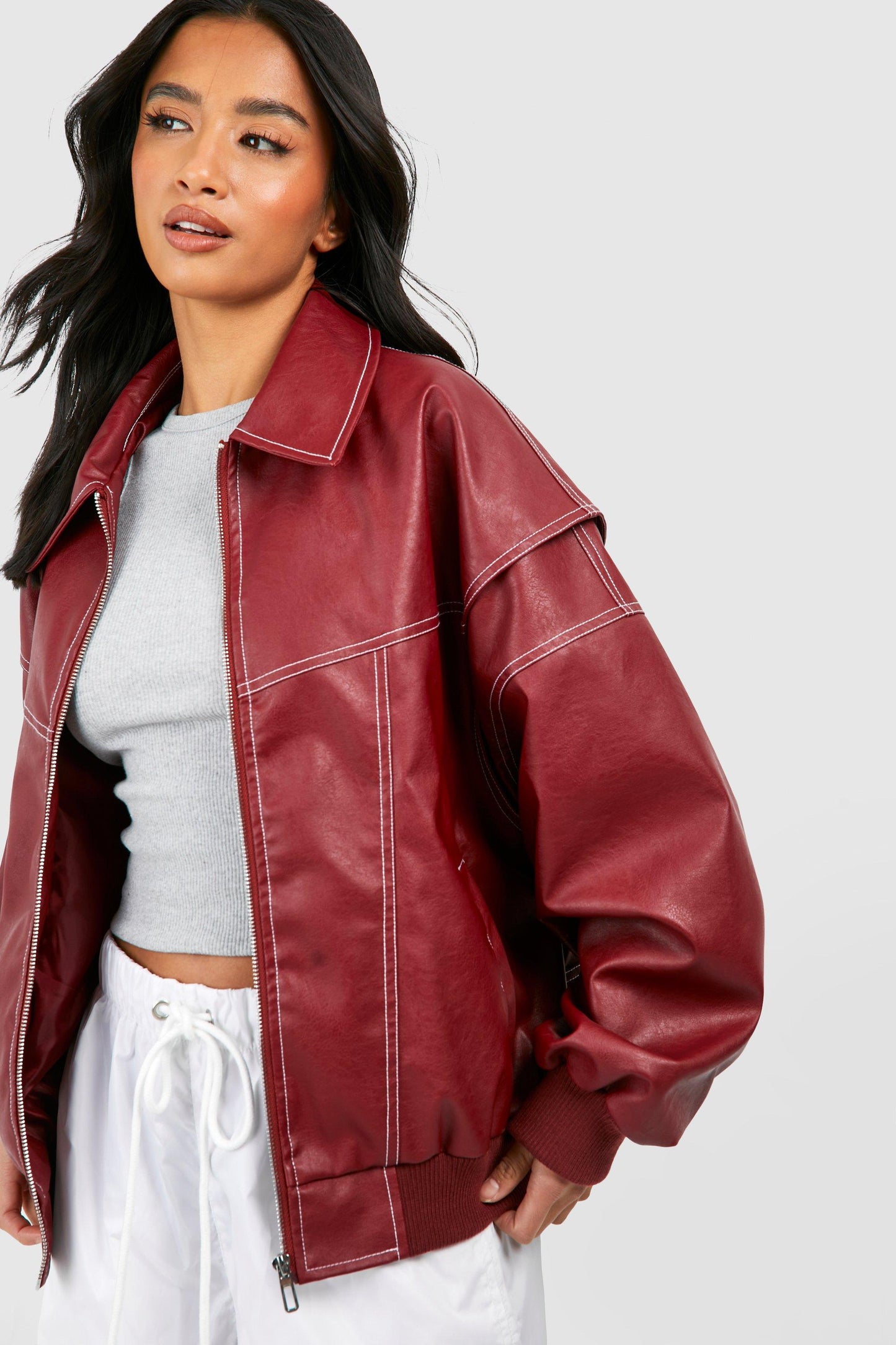 Bella™ Leather bomber jacket